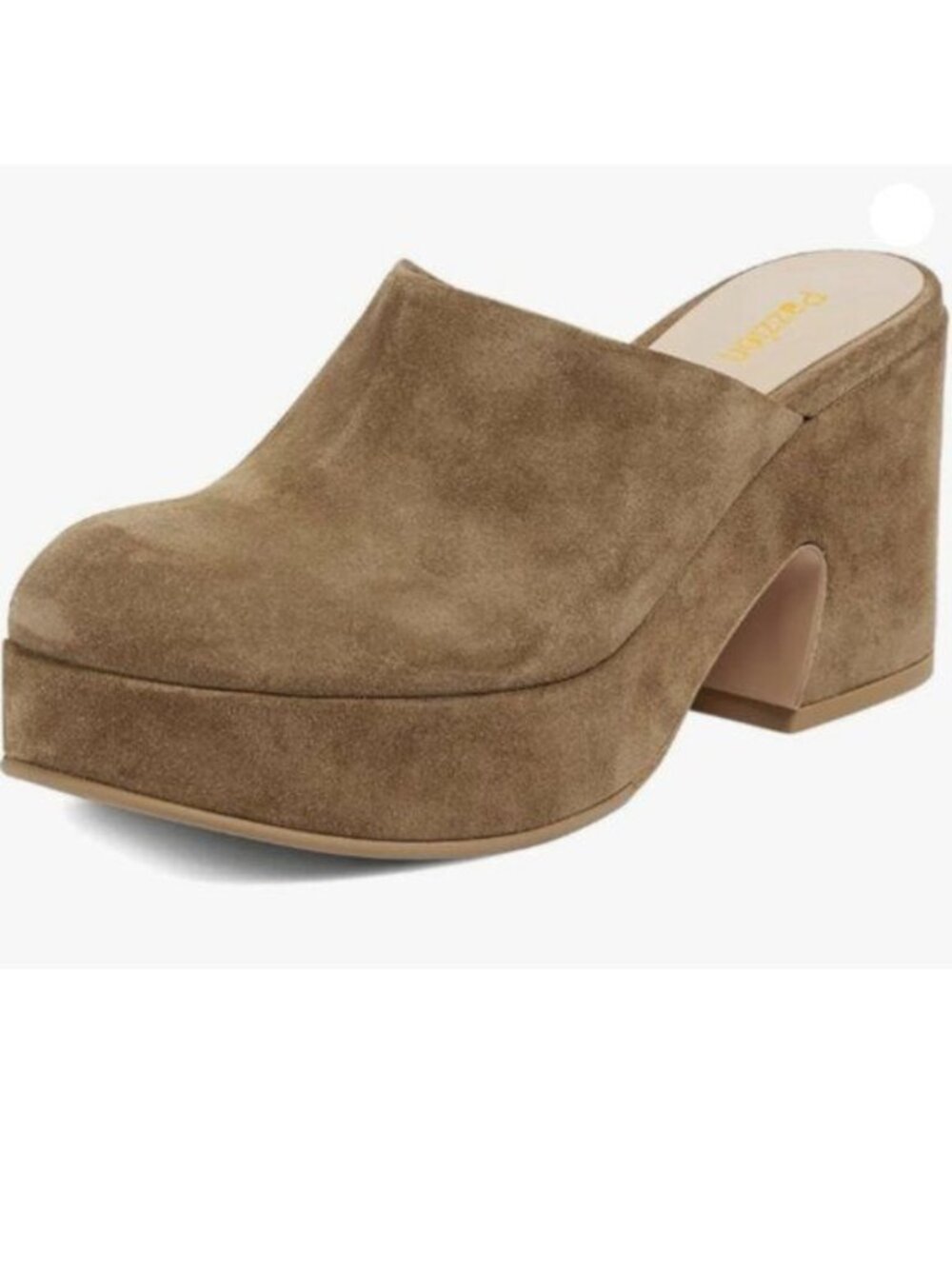 Pazzion Women Comfy Thick Platform Rounded Closed Toe Clogs Mules Brown Slippers